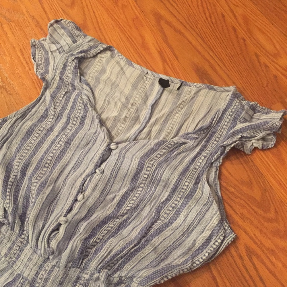 Wide Leg Button Down Flutter Sleeve Jumpsuit - image 6